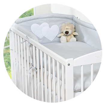 Linge lit tour lit complet coussin et décoration chambre bébé