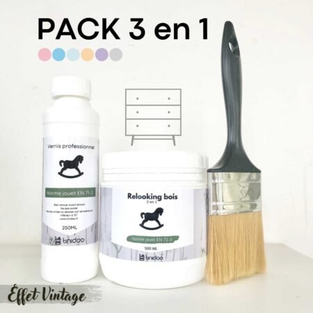 KIT POUR PEINDRE LA COMMODE CHAMBRE BÉBÉ,PINCEAU, VERNIS, PEINTURE