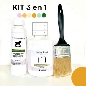 KIT POUR PEINDRE LA COMMODE CHAMBRE BÉBÉ,PINCEAU, VERNIS, PEINTURE