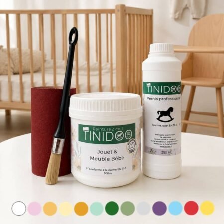 kit peinture pour lit bébé en bois