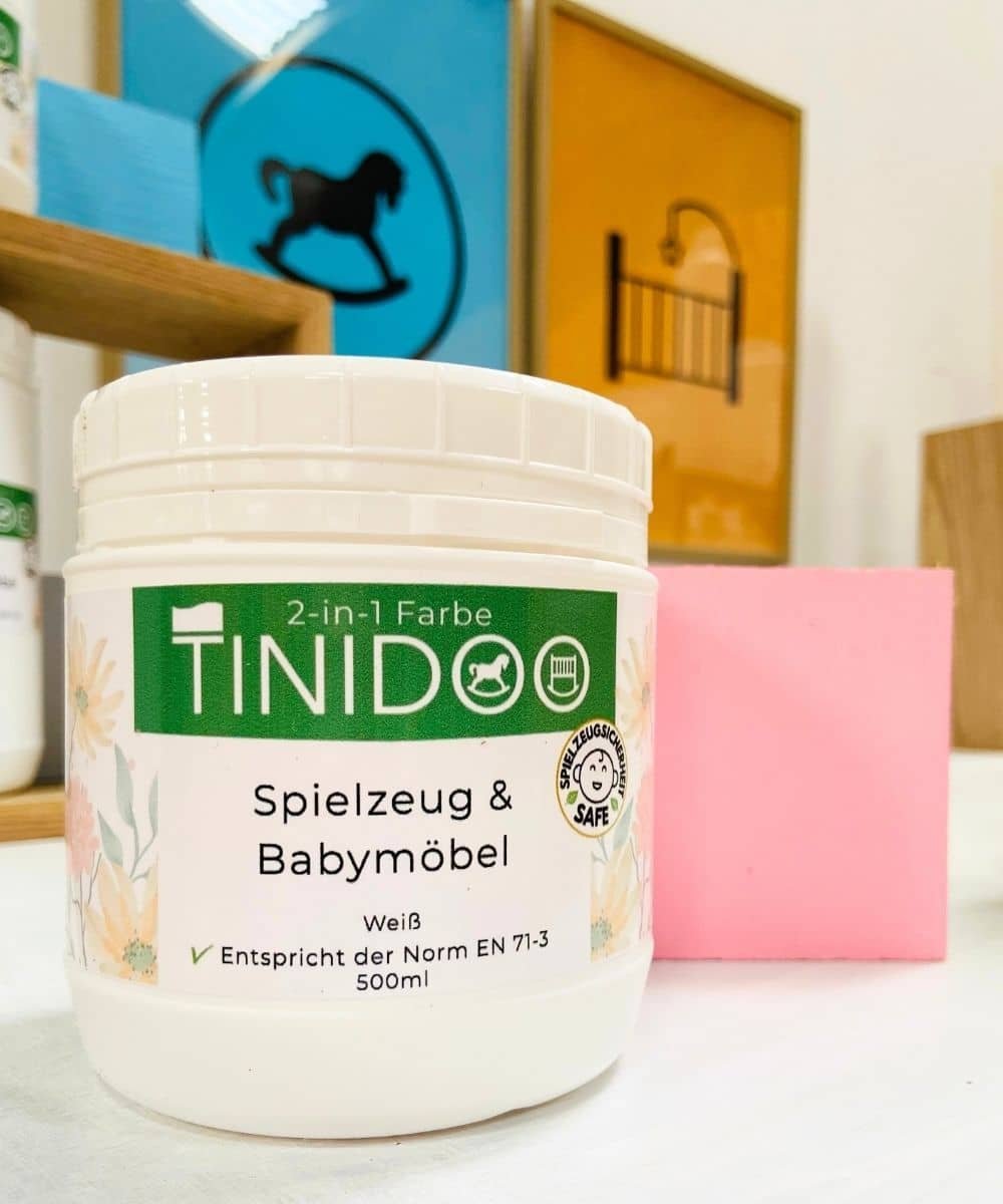 peinture rose pour mobilier bébé