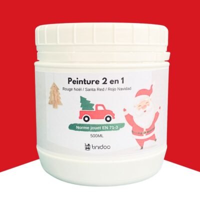 peinture rouge pour décorations de noël