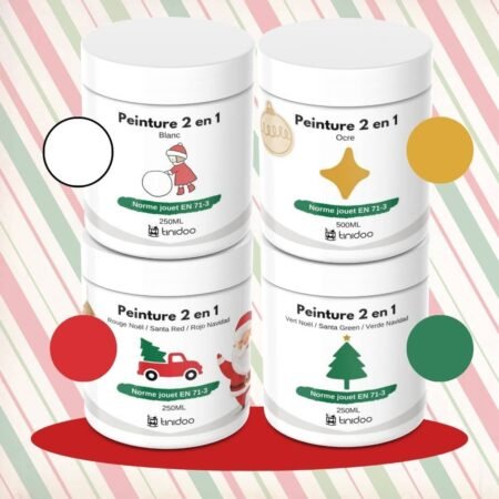 peintures pour déco de noël en bois