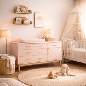 chambre bébé rétro chic