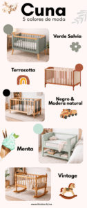 infografia colores moda para cuna de bebe