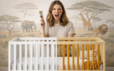 Guide: Peindre un lit bébé en 2 Couleurs (sans danger)