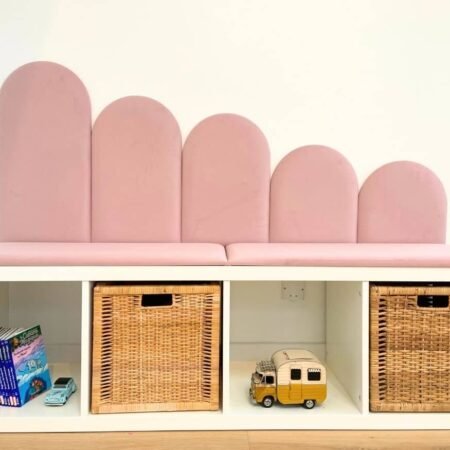 banc enfant rangement avec coussin
