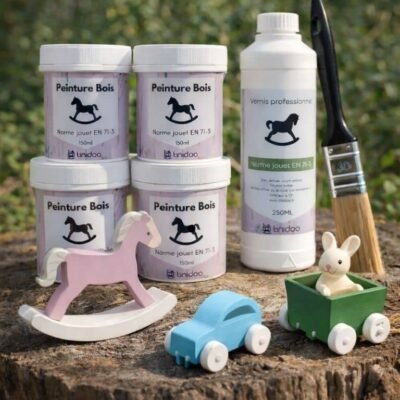 kit peinture pour jouets en bois