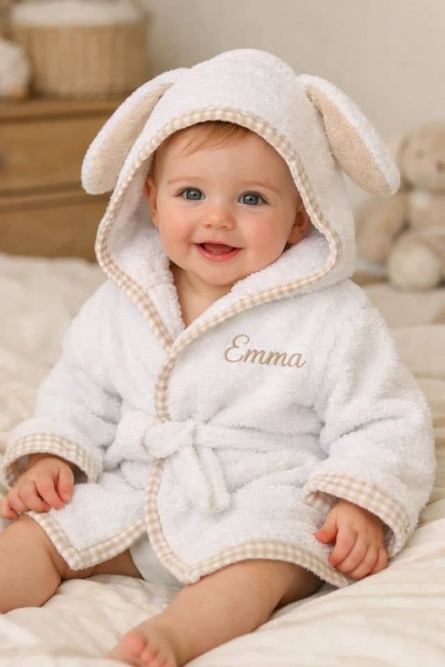 peignoir bébé personnalisé