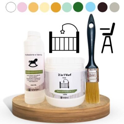 babybedje en stoel schilderset