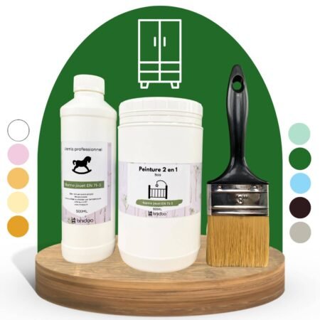 kit peinture vernis pour armoire bebe