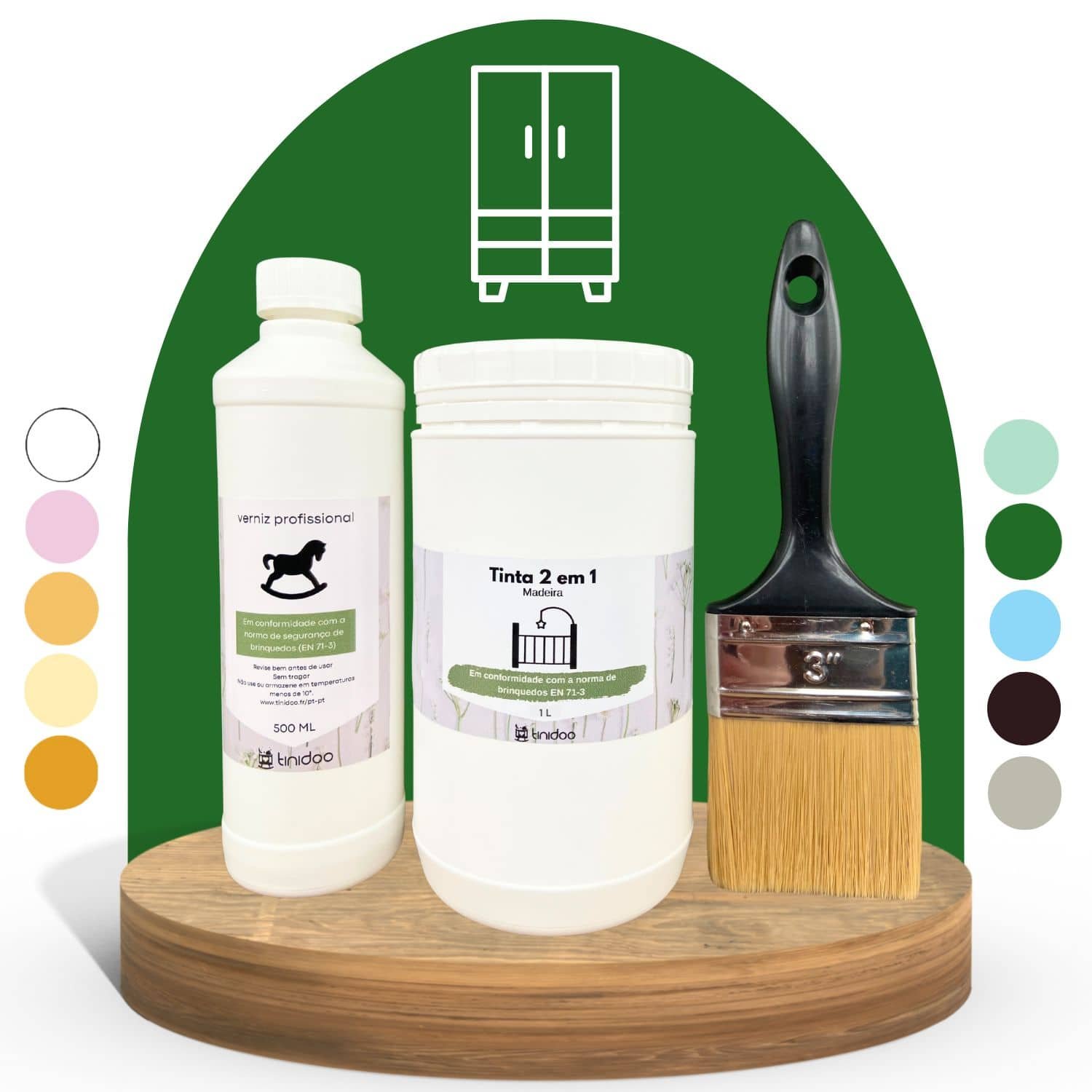 Tinta EN 71-3 para guarda-roupa de bebe