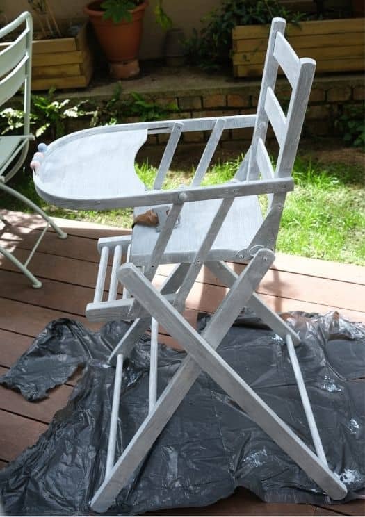 chaise bébé grise