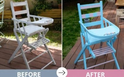 Makeover of a Wooden Baby Chair (Before/After)