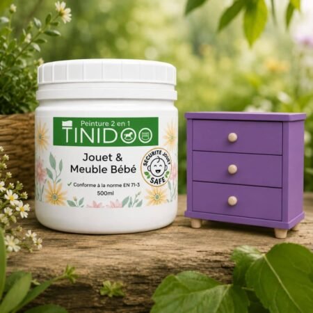 peinture violet pour mobilier bébé et jouets en bois