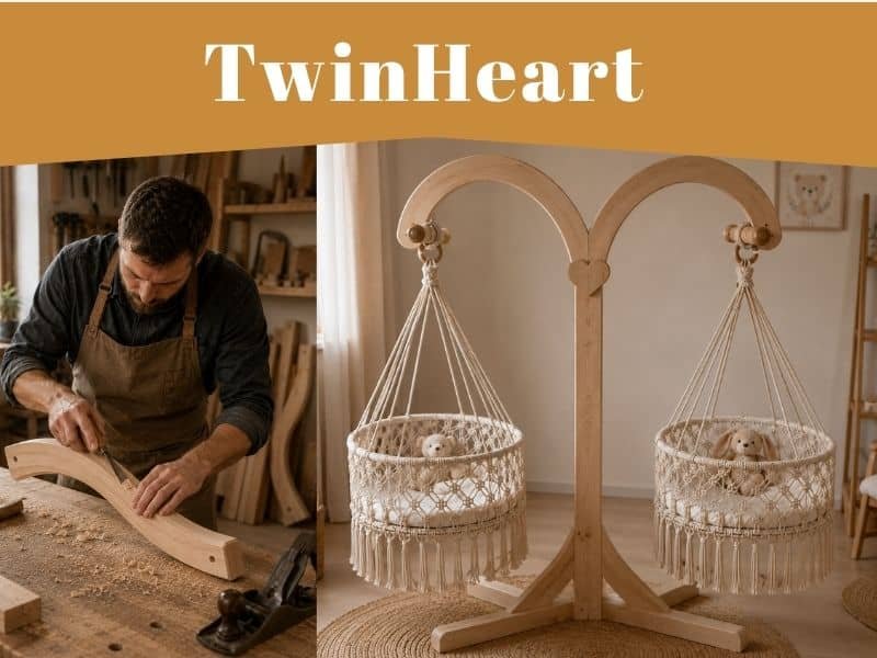 twin hanging cradles