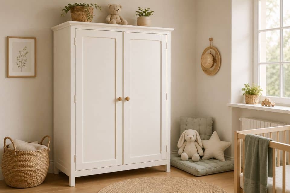 armoire bébé blanche en bois
