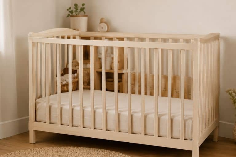 lit bébé en bois naturel