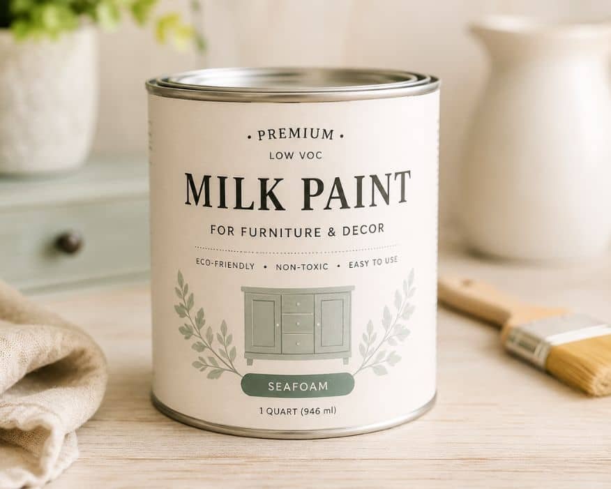 peinture au lait pour lit bébé