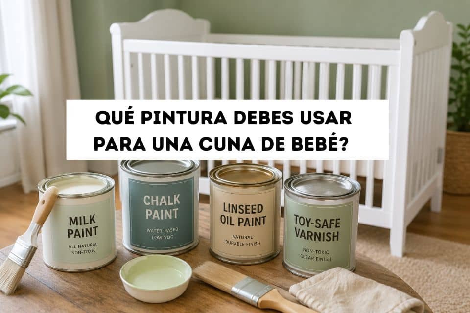 ¿Qué pintura debes usar para una cuna de bebé?