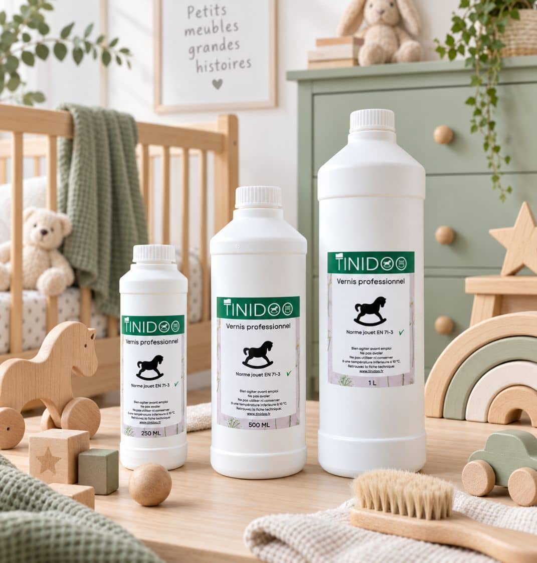 vernis sain pour meuble bébé et jouet en bois
