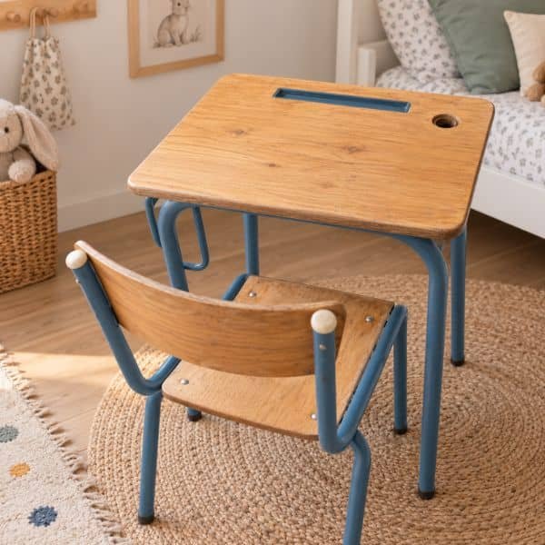 bureau d'école repeint